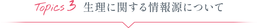 Topics3 生理に関する情報源について