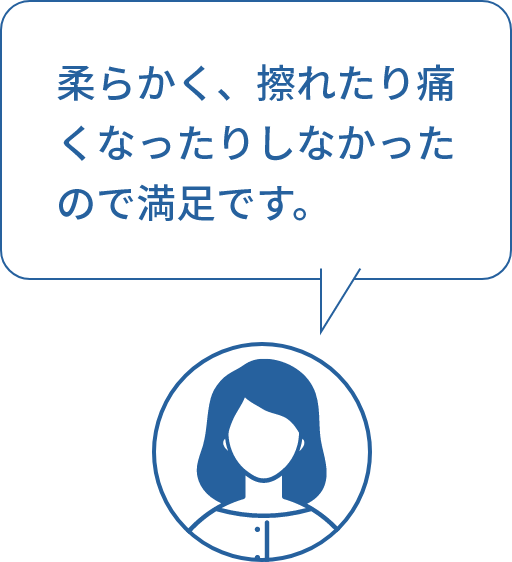 柔らかく、擦れたり痛くなったりしなかったので満足です。