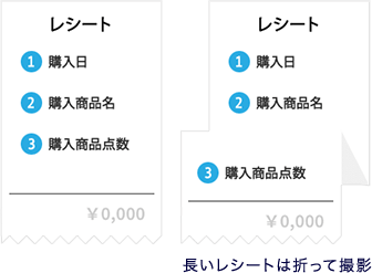 レシート撮影方法