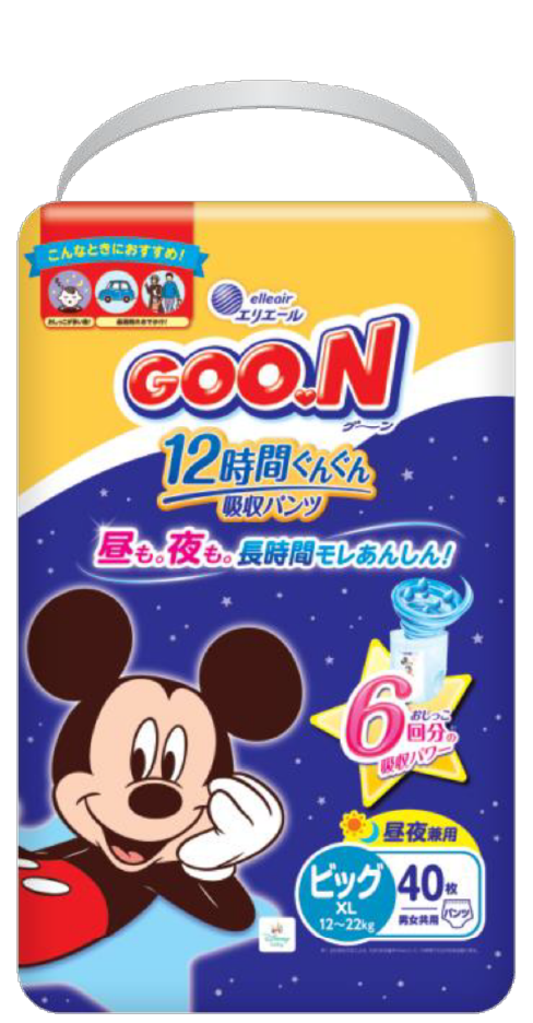 商品画像：GOON12時間ぐんぐん吸収パンツ（ビッグサイズ）