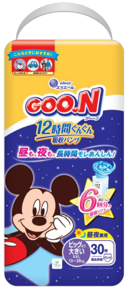 商品画像：GOON12時間ぐんぐん吸収パンツ（ビッグより大きいサイズ）